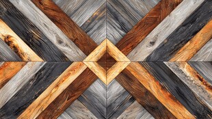 木纹拼贴几何图案纹理