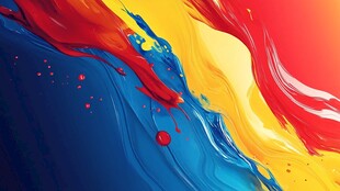 色彩飞扬的动感颜料世界