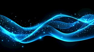 蓝色梦幻流动光线背景