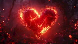 炽热火焰心 浪漫视觉盛宴