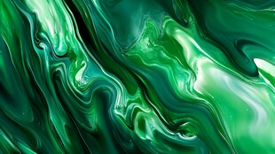流动绿韵 梦幻艺术纹理