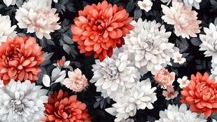 多彩花卉图案背景