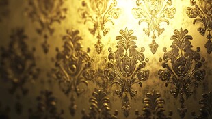 奢华金色花纹壁纸细节