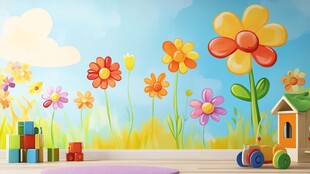 童趣墙面装饰 多彩儿童空间