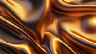 流动金棕光泽丝滑质感画面