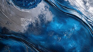 蓝色抽象流体艺术纹理