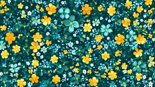 清新花卉图案背景图