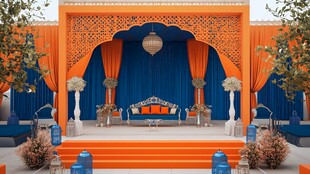 异域风情户外婚礼布置场景