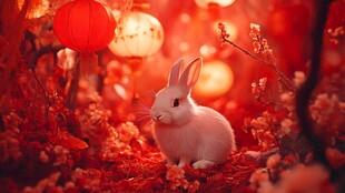 玉兔贺岁 喜庆新春氛围浓