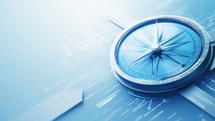 蓝色罗盘 指引方向的象征