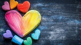 多彩爱心石 浪漫小确幸