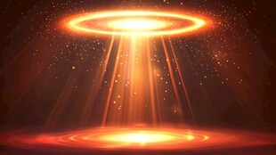 神秘炫光环形特效背景图