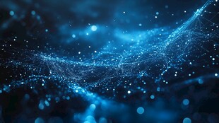 梦幻蓝色科技粒子背景