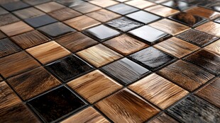 木质拼贴瓷砖纹理展示