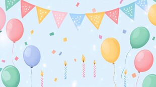 欢乐生日派对装饰场景