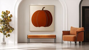 南瓜主题现代简约室内一角