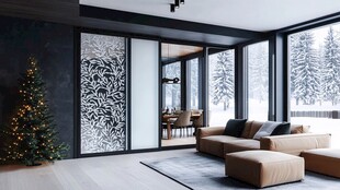 冬日温馨现代风客厅场景