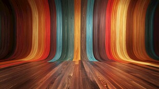 绚丽多彩条纹空间背景