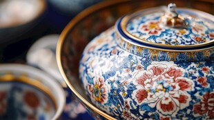 精美中式珐琅彩陶瓷茶具