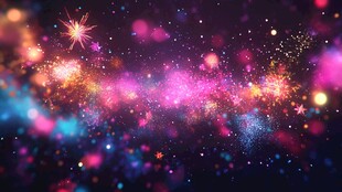 梦幻星空粒子绚丽背景图