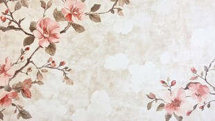 中式花卉复古风背景图