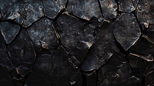 干裂的黑色土地纹理