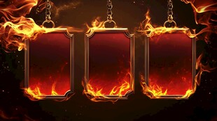 火焰边框的华丽展示牌