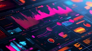 炫彩科技感数据可视化界面