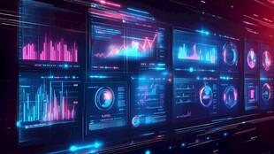 科技感数据可视化大屏展示