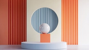 简约几何造型展示台