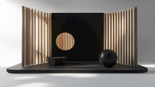 现代简约几何风格展示台