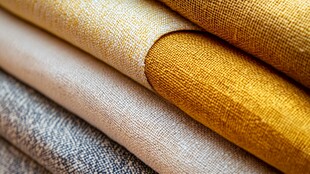 多彩质感布料堆叠展示