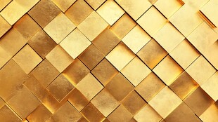 金色方块拼接质感背景