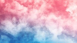 梦幻粉蓝渐变天空云彩