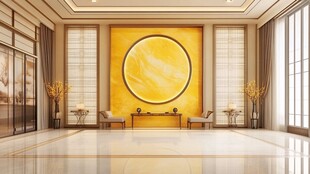 奢华中式大厅的艺术装饰