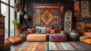 异域风情浓郁的多彩客厅空间