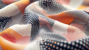 多彩几何图案织物纹理