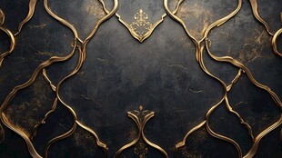 黑金奢华几何纹理背景图