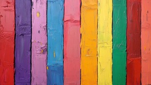 多彩条纹木板墙面纹理