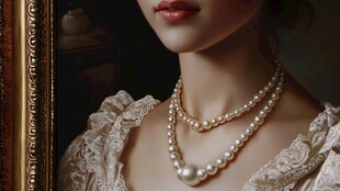 古典佳人的优雅珍珠项链