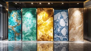 多彩大理石墙面展示