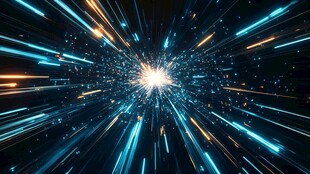 绚丽科技光线爆炸特效图