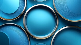 蓝色金属质感圆形图案
