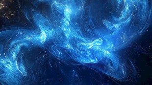 梦幻蓝色流动炫光背景