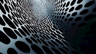 梦幻孔洞抽象艺术空间