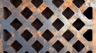 生锈镂空金属板纹理