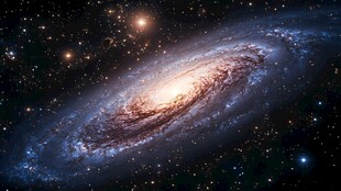 螺旋星系的璀璨宇宙图景