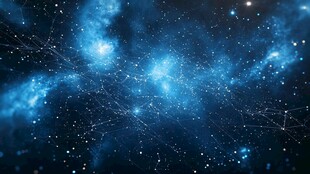 梦幻星空网络交织景象