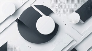 黑白几何抽象创意背景图