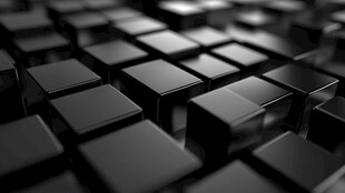 黑色立方体阵列视觉效果